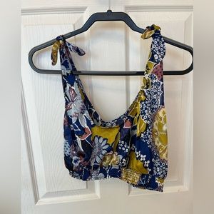 Free People Silk Cropped Tank Top